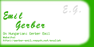 emil gerber business card